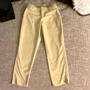 Boys underarmour golf pants in tan size 8